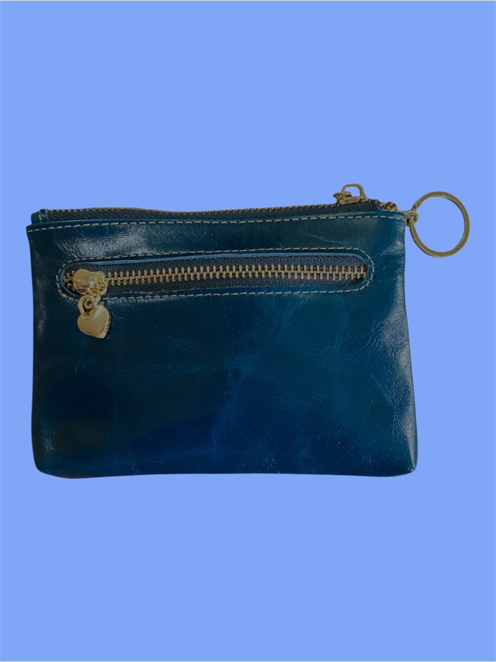 MDBM UK Maison de Beauté Marseilles Limoges Wallet Prussian Blue Leather EUC